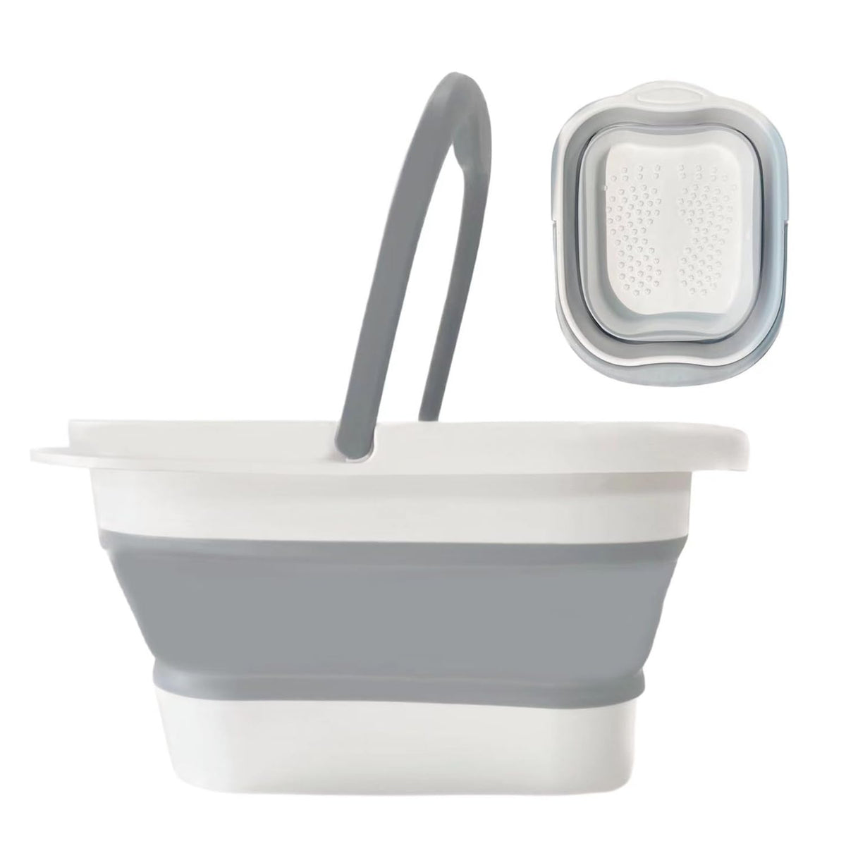 Wmhylyh Collapsible Foot Bath Tub With Handle - Foot Spa Massager For Soaking & Pedicure, White