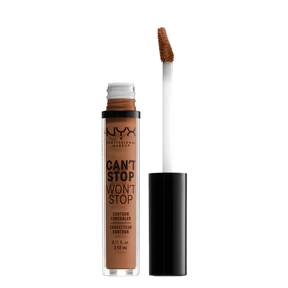 Nyx Can'T Stop Won'T Stop Contour Concealer - 24H Matte Finish, Warm Caramel, 0.11 Fl Oz