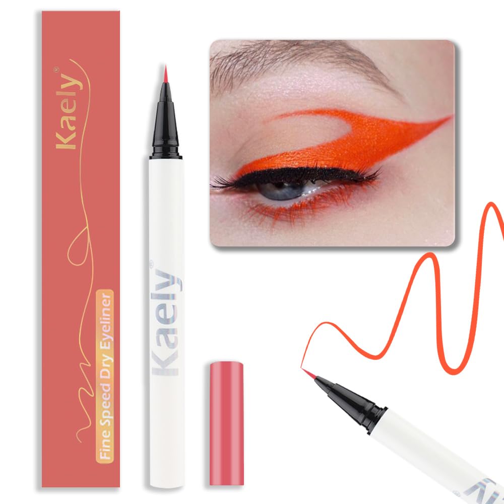 Evpct Orange Red Waterproof Liquid Eyeliner Set - Long Lasting Ultra-Fine Eye Liner, 1 Count