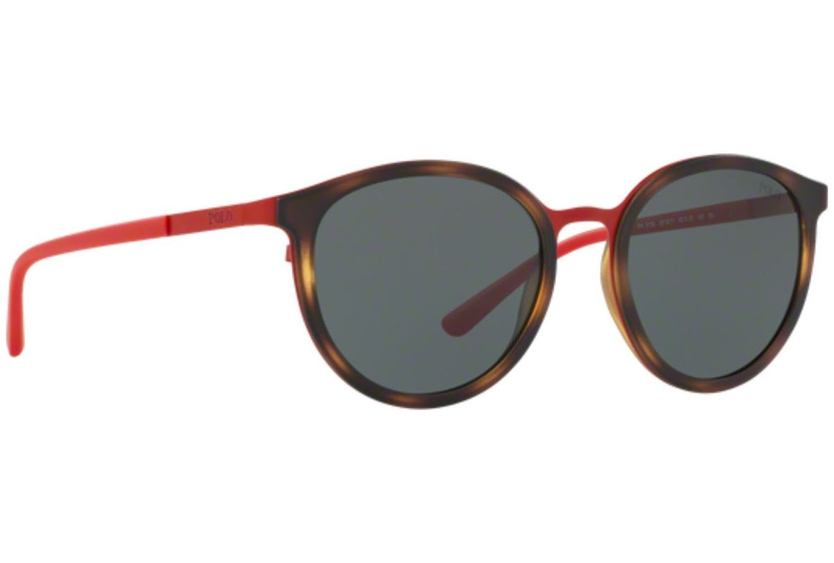 Polo Ralph Lauren Ph3104 Sunglasses - Semishiny Red Frame, Green Lenses, Stylish Design