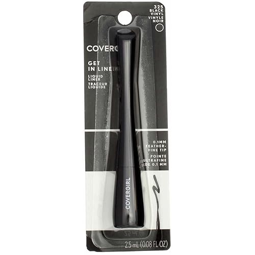 Covergirl Get In Line Liquid Liner, 325 Black Vinyl, 0.08 Oz - Long-Lasting, Bold Color