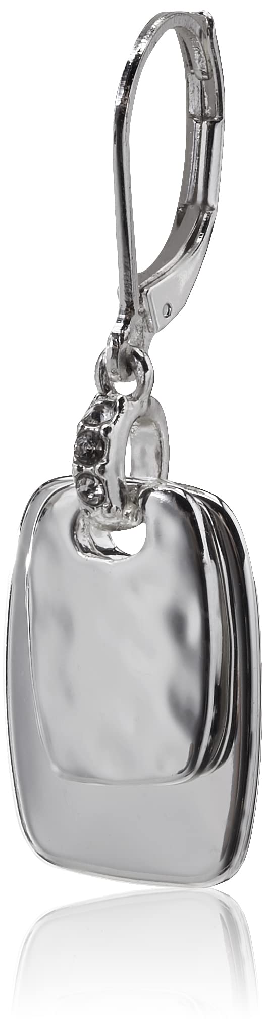 Nine West Women'S Silvertone Crystal Drop Earrings - Elegant Glass Jewelry In Crystal/Silver