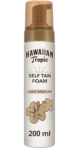 Hawaiian Tropic Self Tanning Foam - Light/Medium, 200Ml, Sunless Tanning Mousse