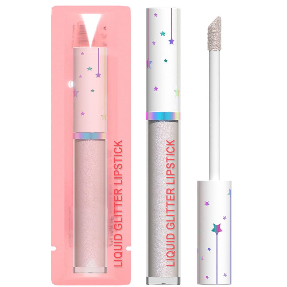 Evpct Floral White Glitter Lip Gloss - Long Lasting Waterproof Liquid Lipstick For Women 11#