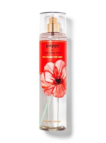 Bath & Body Works Poppy Fine Fragrance Body Spray Mist 8 Fl Oz - Refreshing Scent