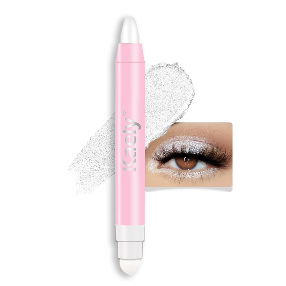 Evpct Pearl White Shimmer Cream Eye Shadow Stick - Waterproof Double Ended Highlighter 01