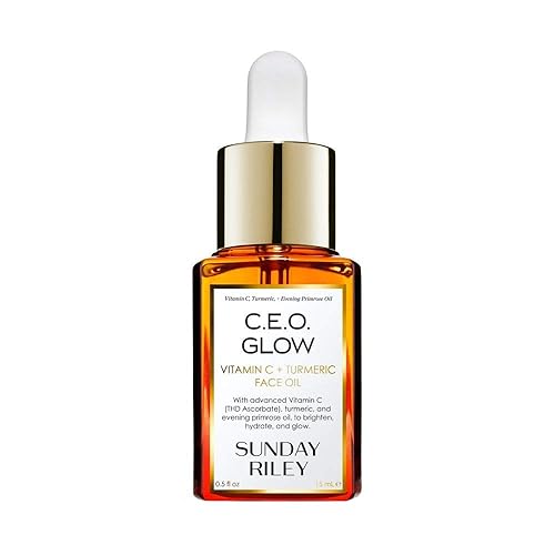 Sunday Riley C.E.O. Glow Vitamin C & Turmeric Face Oil, 0.5 Fl Oz - Brightening Serum