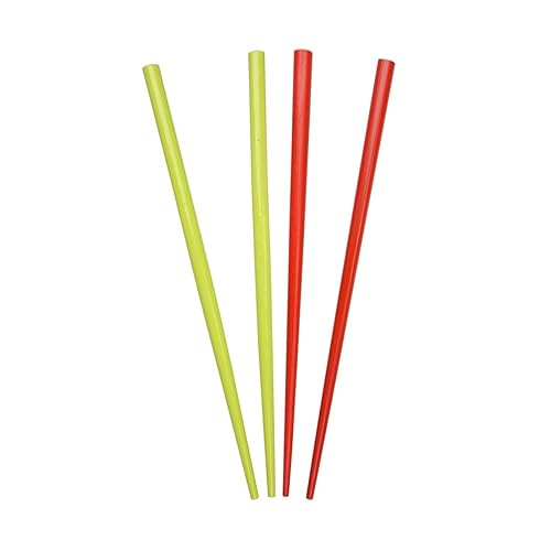 Motique Accessories 2 Sets Wooden Hair Sticks Chopsticks - Green & Red, Pack of 4