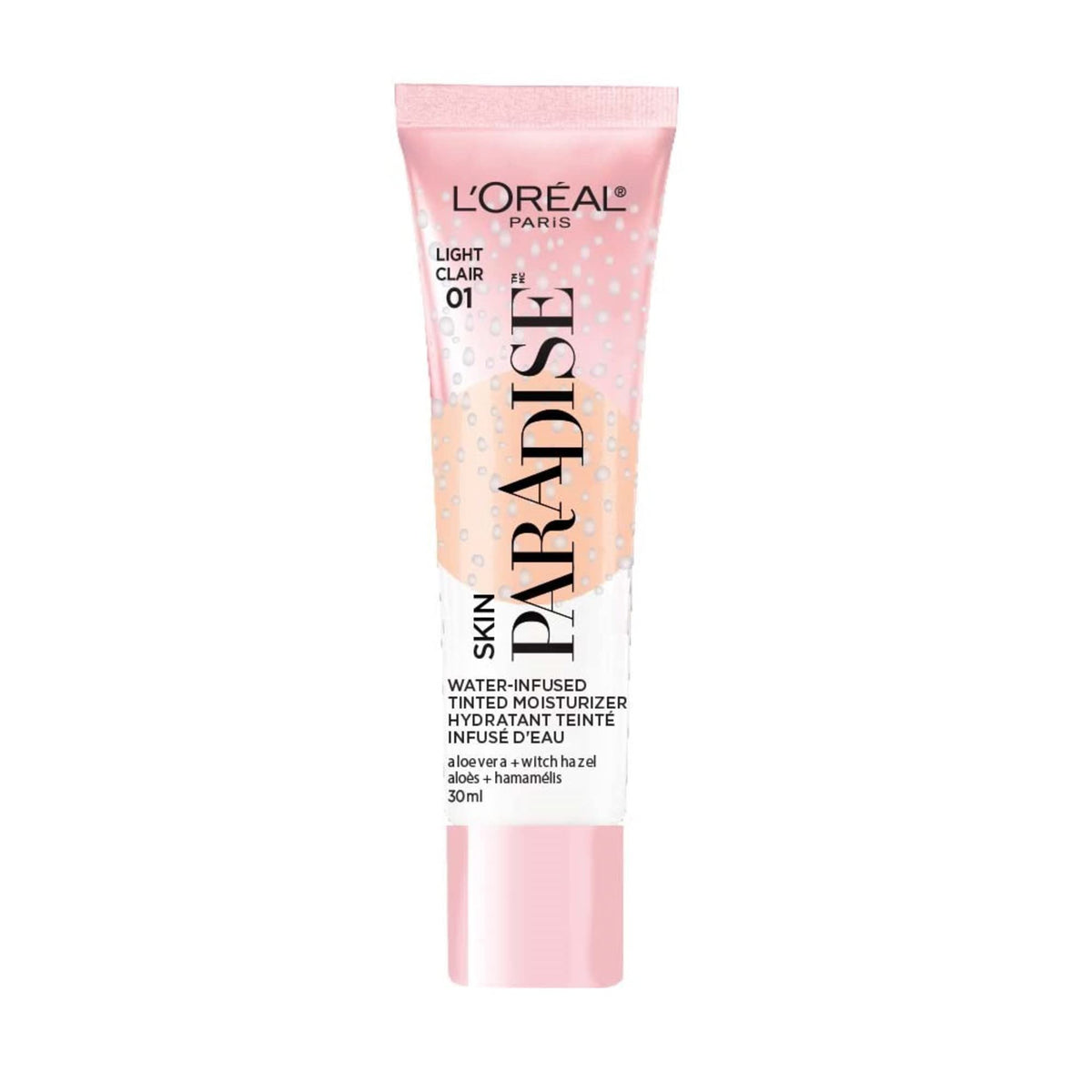 L'Oreal Paris Skin Paradise Tinted Moisturizer Spf 19, Light 01, 1 Fl Oz - Hydrating Glow