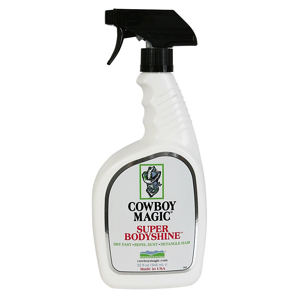 Cowboy Magic Super Body Shine Spray Detangler, 32 Fl Oz - No Water Needed, White