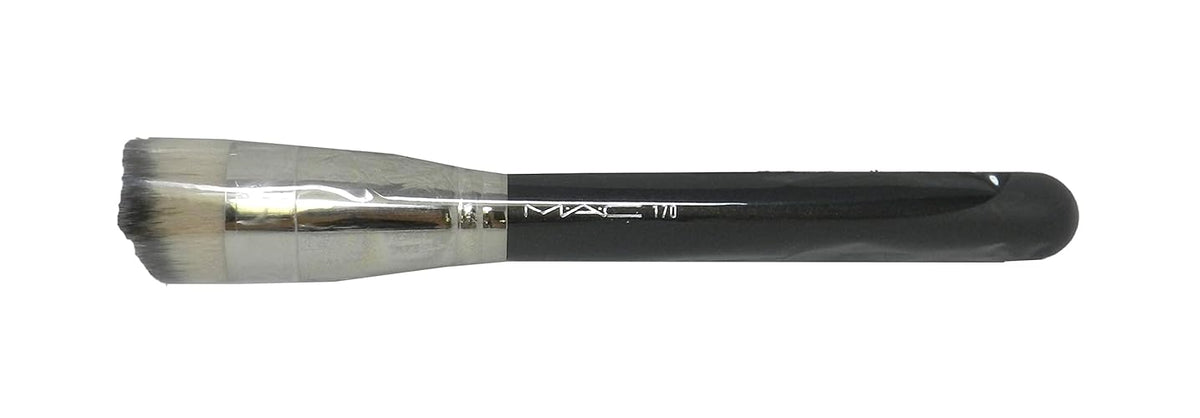 Mac 170 Rounded Slant Brush - Metallic Black, Wood & Brass, 1 Count Makeup Tool