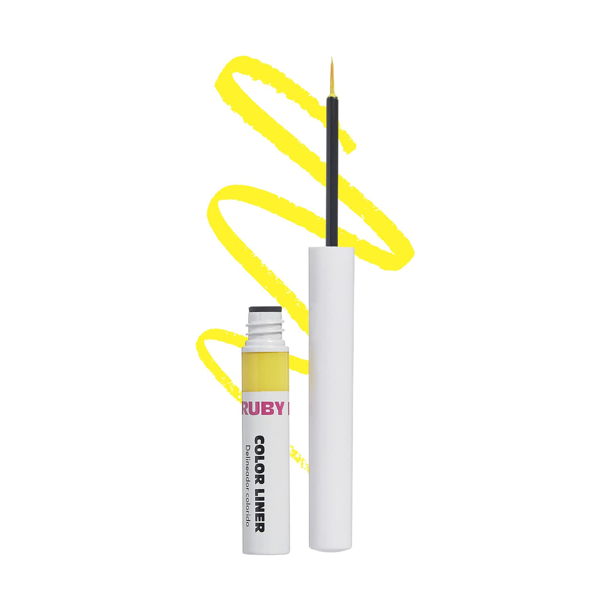 Ruby Kisses Neon Yellow Liquid Eyeliner - Water Resistant, Long Lasting, 3 Ml (0.10 Fl. Oz.)