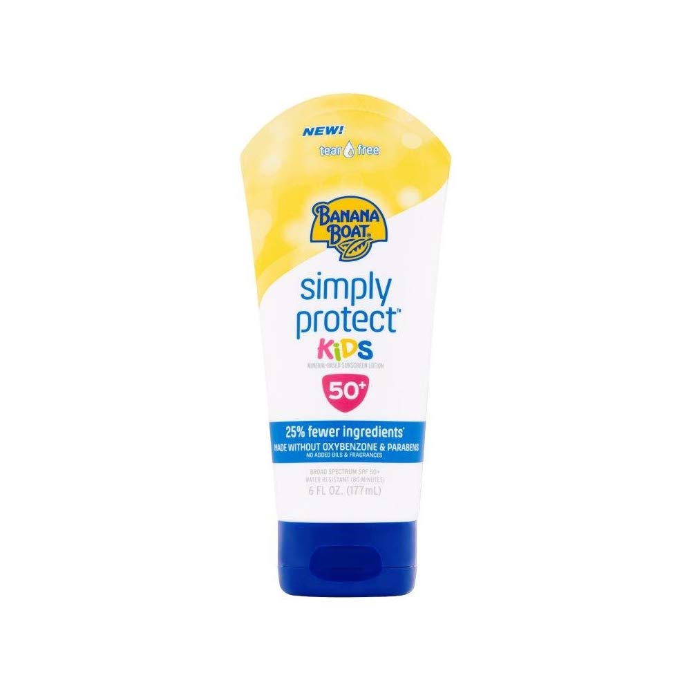 Banana Boat Simply Protect Kids Spf 50 Sunscreen Lotion, 6 Fl Oz - Pack Of 2