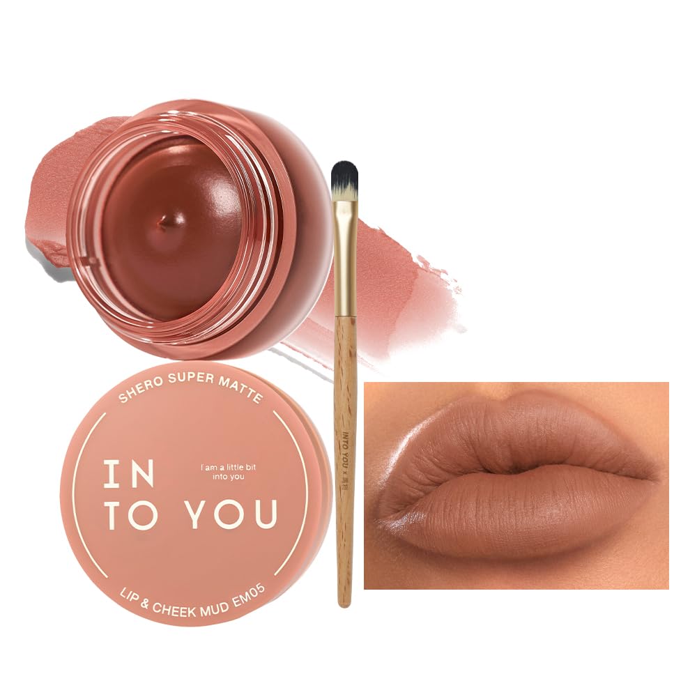 Into You Matte Liquid Lipstick - Long Lasting Waterproof Nude Lipstick With Brush, C-Em05