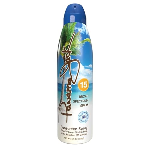 Panama Jack Spf 15 Continuous Spray Sunscreen, 5.5 Ounce, Water Resistant, Easy Application