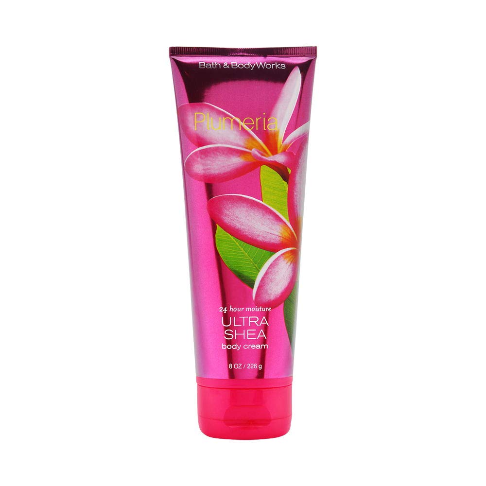 Bath & Body Works Plumeria Ultra Shea Body Cream, 8 Fl Oz - Moisturizing & Nourishing Skin