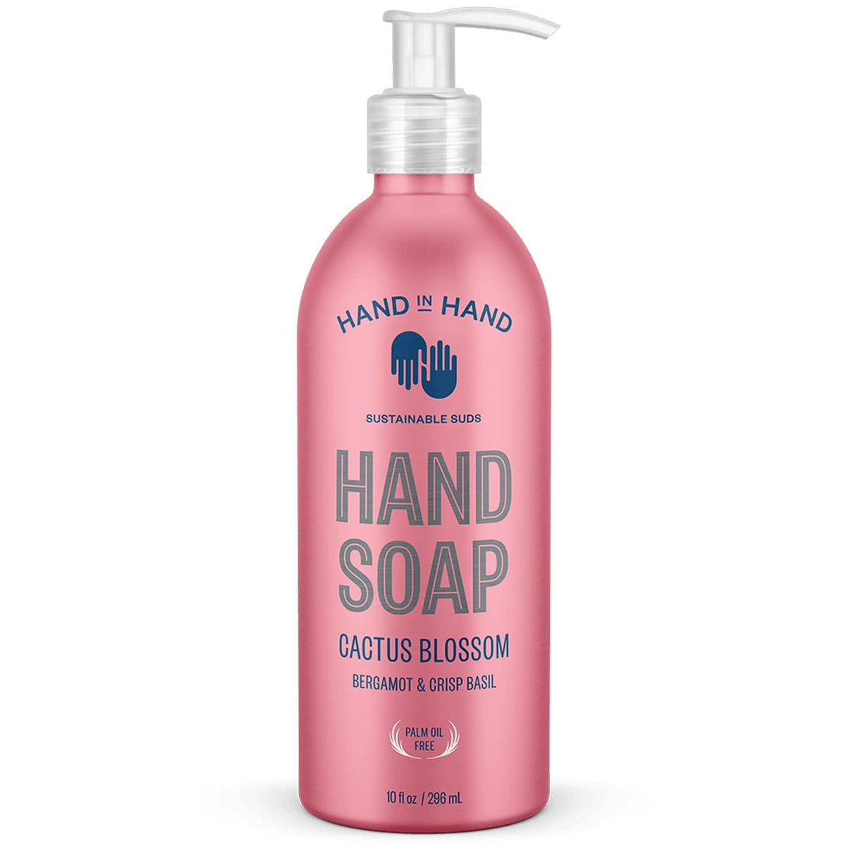 Hand In Hand Nourishing Liquid Hand Soap - Bergamot & Crisp Basil, 10 Fl Oz, Cactus Blossom Scent