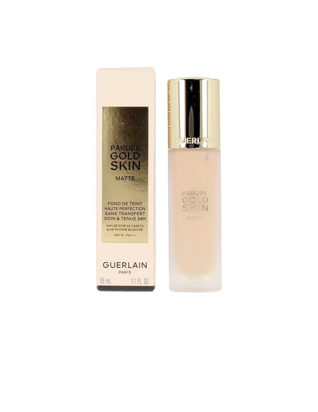 Guerlain Parure Gold Matte Foundation Spf 15 - 1.1 Oz, 24H Wear, No-Transfer, Neutral