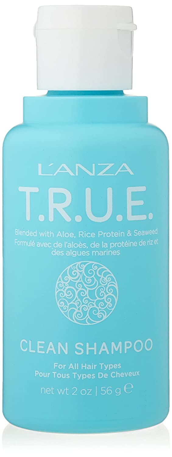 L'Anza T.R.U.E. Clean Shampoo - Aloe Vera, Rice Protein, Color Safe, Fragrance-Free, 2 Fl