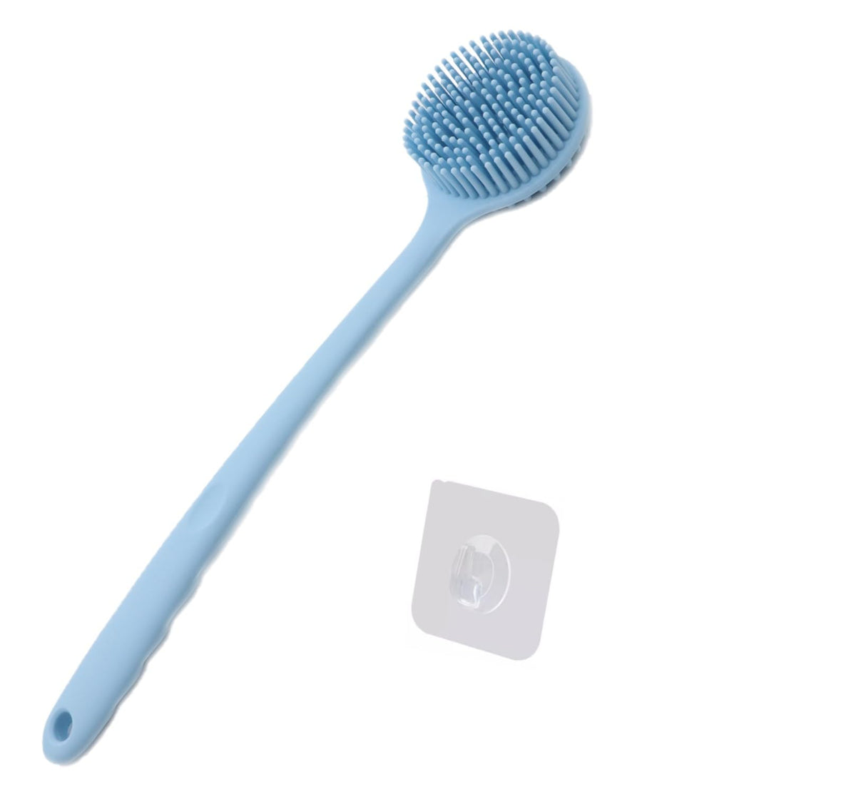 Cinlitek Silicone Body Scrubber With Long Handle - Exfoliating Bath Brush For Men, Women & Kids