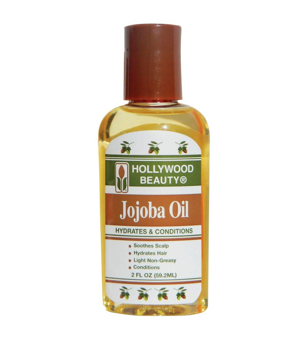 Hollywood Beauty Jojoba Hair Oil - Non-Greasy Hydration, Anti-Frizz, Scalp Soothing, 2Oz