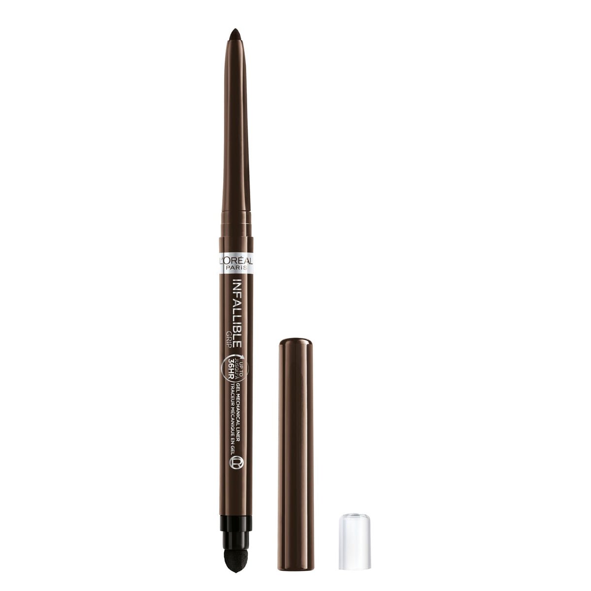 L’Oréal Paris Infallible Grip Gel Eyeliner Pencil, Smudge-Resistant, Waterproof, Brown Denim