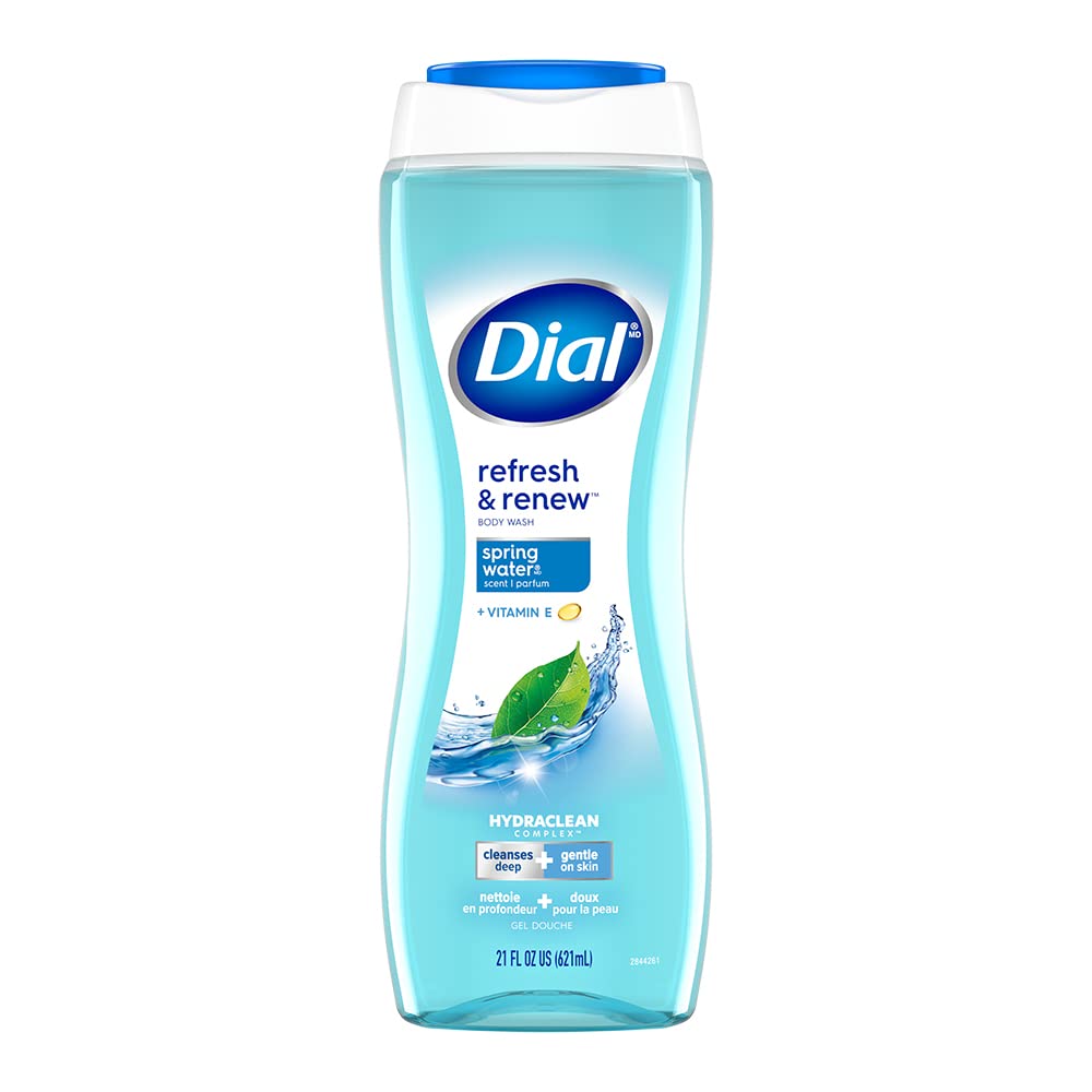 Dial Body Wash, Spring Water, 21 Fl Oz - Refreshing Hydration For Daily Cleansing