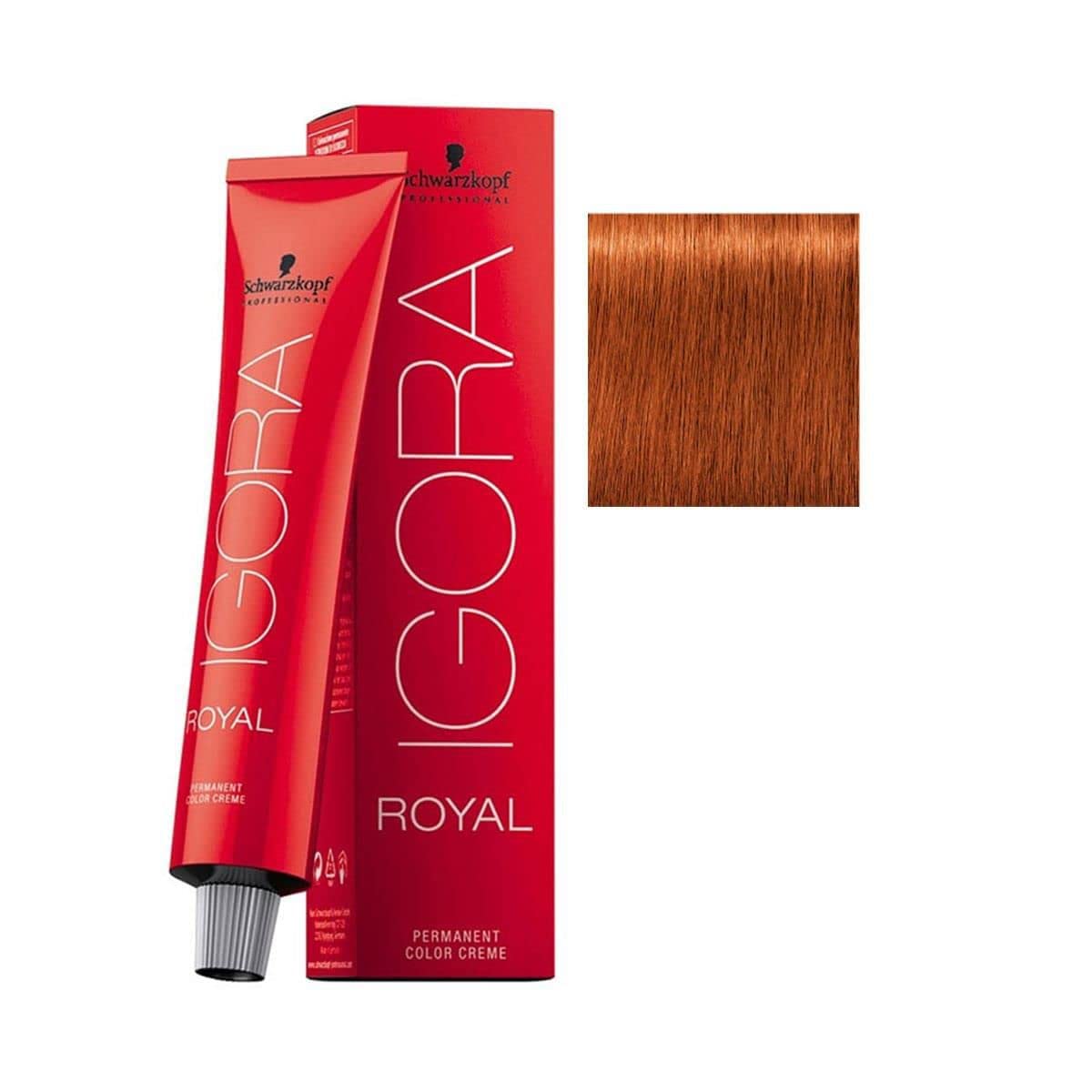 Schwarzkopf Igora Royal 7-77 Medium Blonde Copper Hair Color Creme, 60 Ml