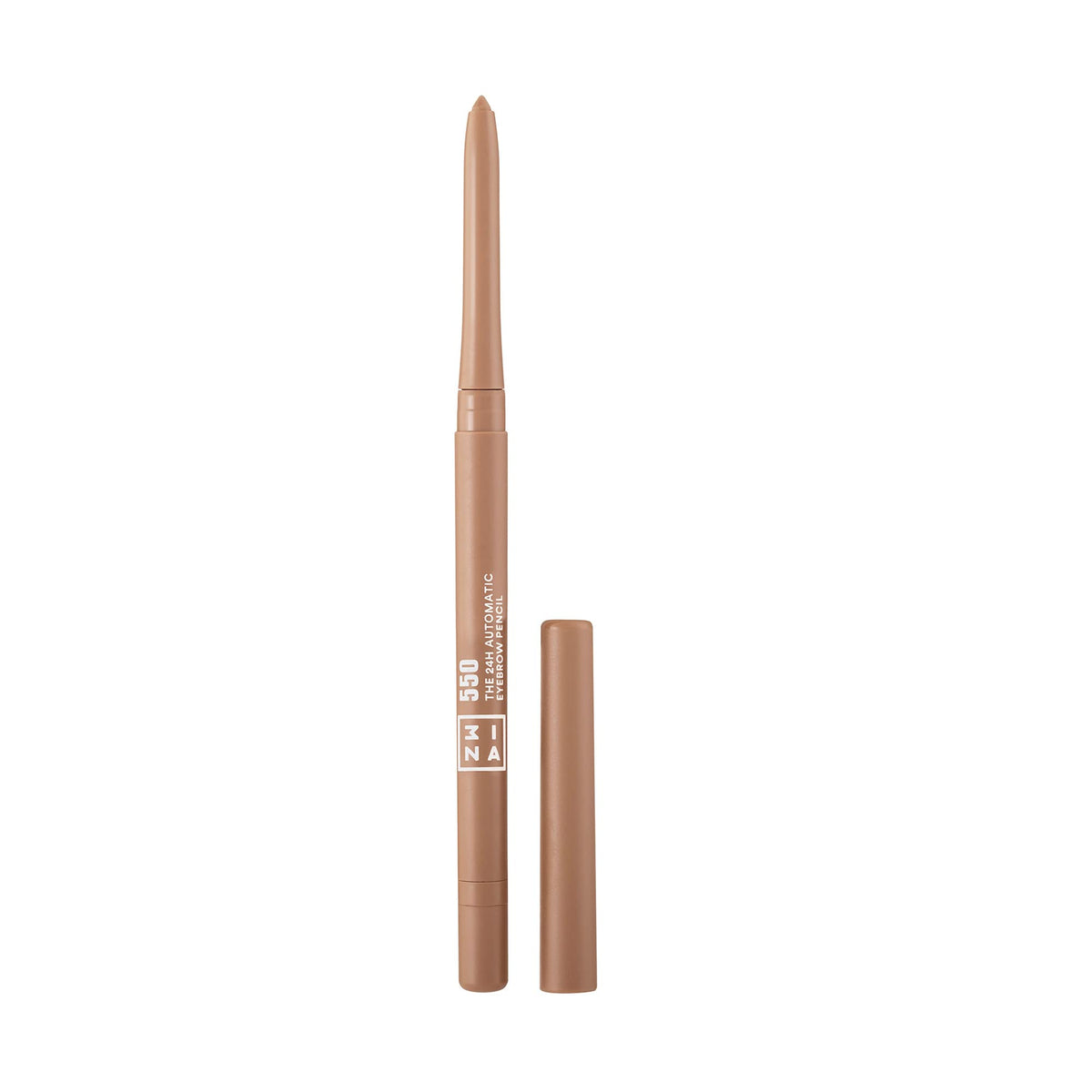 3Ina 24H Waterproof Eyebrow Pencil 550 - Blonde, Creamy, With Sharpener, 0.011 Oz