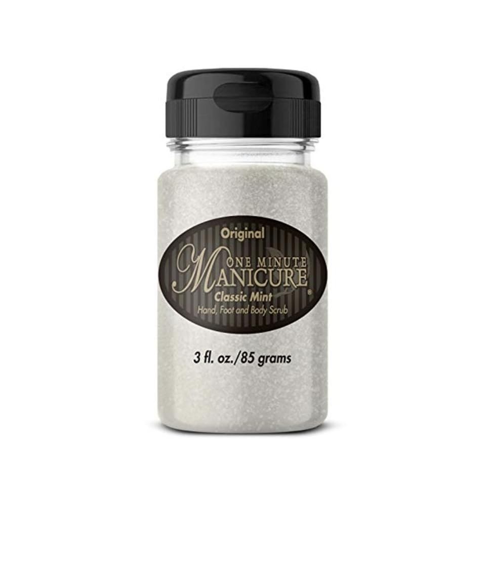 One Minute Manicure Moisturizing Salt Scrub 3 Oz - Exfoliate & Recondition Skin, Classic Mint