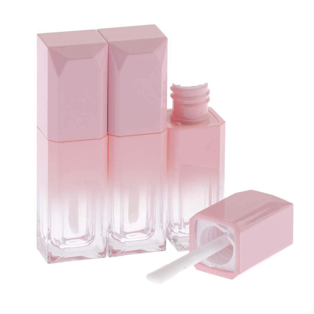 Healthcom 10Pcs Pink 5Ml Lip Gloss Tubes - Refillable Mini Lip Balm & Lipstick Container