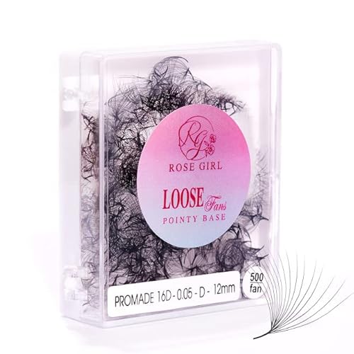 Rose Girl 16D Cc Curl Handmade Volume Eyelashes - 9Mm Black Korean Pbt Silk Extensions