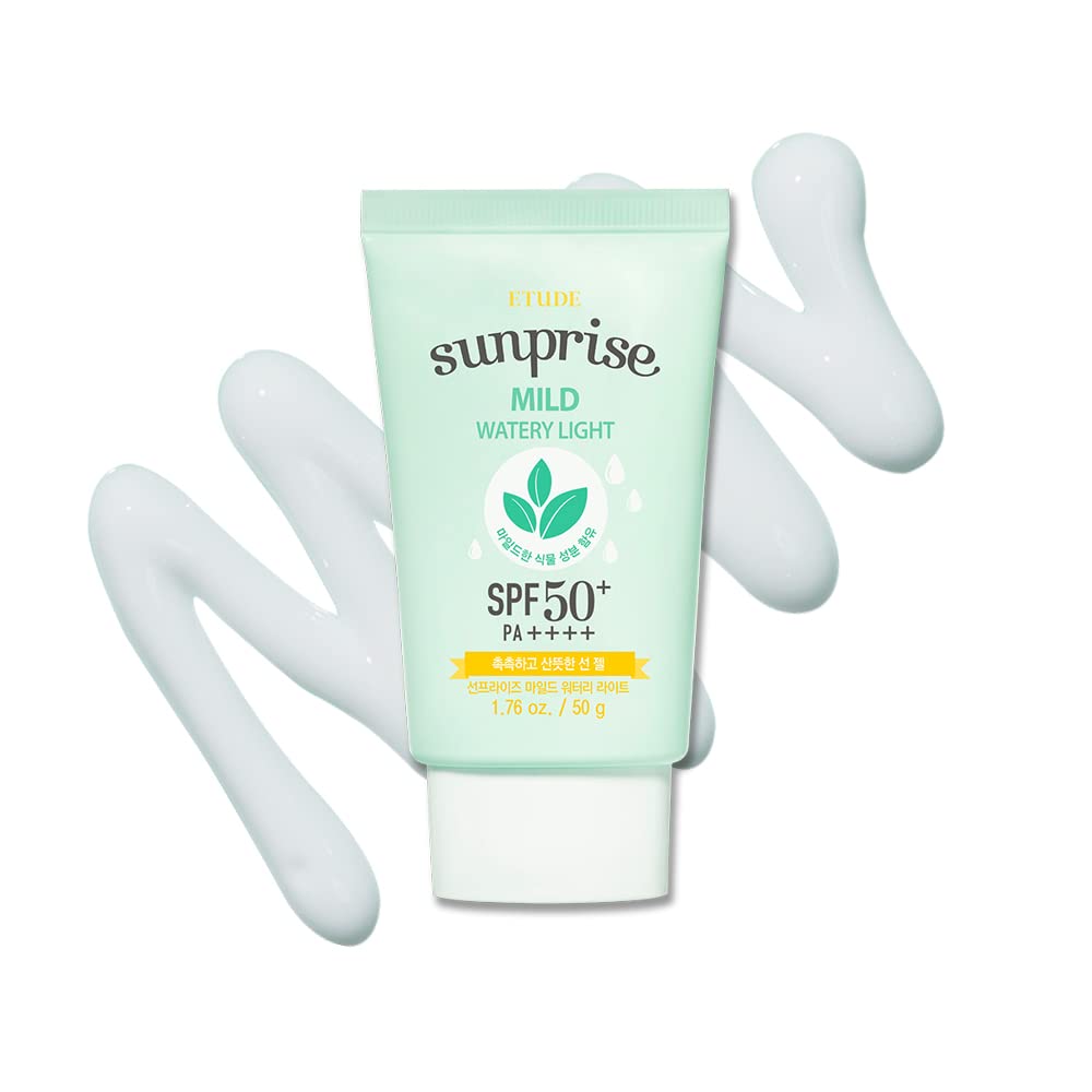 Etude Sunprise Mild Watery Sunblock Spf50+ For Sensitive Skin, 1.7 Fl. Oz - Korean Skincare