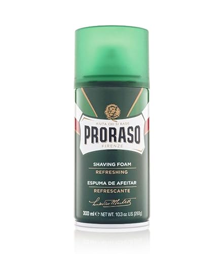 Proraso Refreshing Shaving Foam, Toning Formula, 10.3 Oz - Perfect for Smooth Shaves