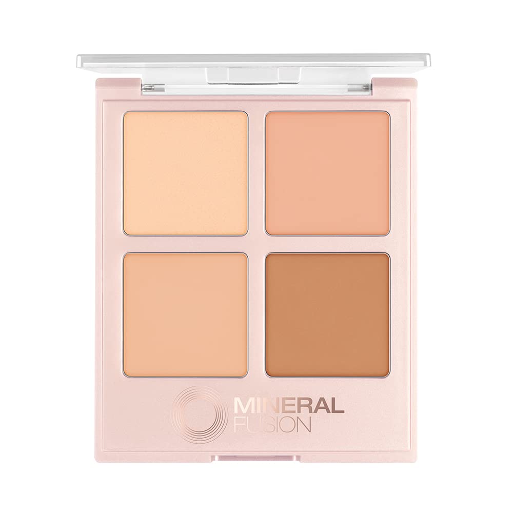 Mineral Fusion Concealer Palette Quad - Light To Neutral, Set Of 4 Shades, 0.21 Ounce