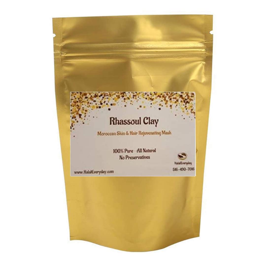 Rhassoul Clay 1/2 Lb By Halaleveryday - Detoxifying Moroccan Lava Clay For Hair & Diy Facials