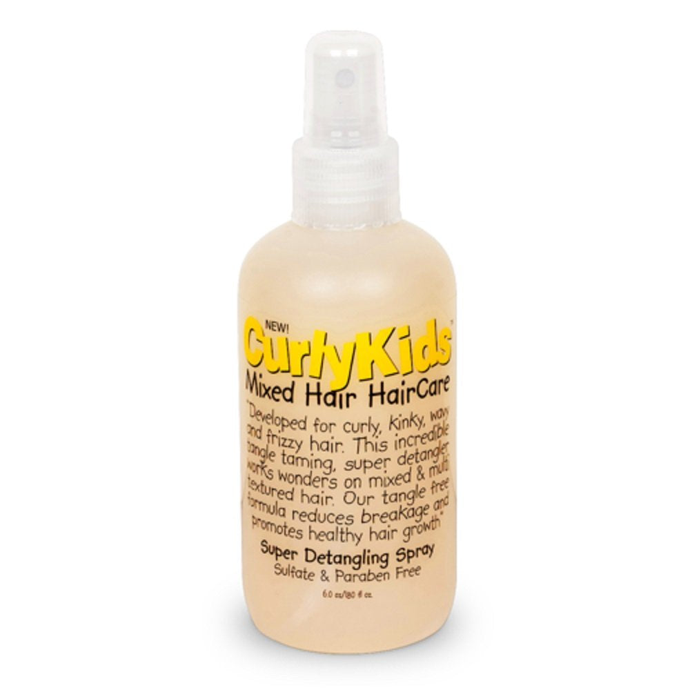 Curly Kids Super Hair Detangler Spray - Frizz-Free, Knot Removal For Curly & Kinky Hair - 6Oz