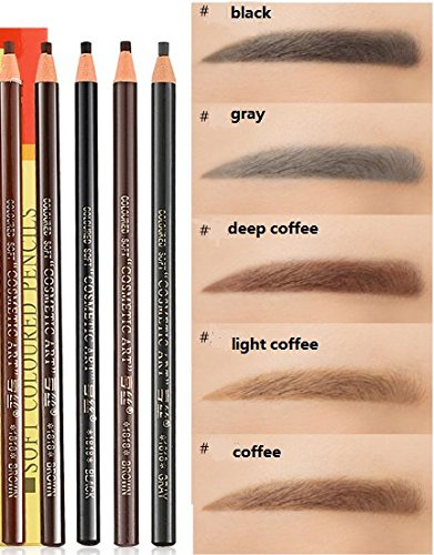 Woiwo 5Pcs Waterproof Pull-Line Eyebrow Pencil Set - Sharp-Type, Anti-Perspiration Makeup