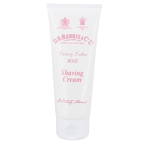 D.R. Harris Rose Shaving Cream Tube - Moisturizing, 1 Count, Ideal For Smooth Shaving