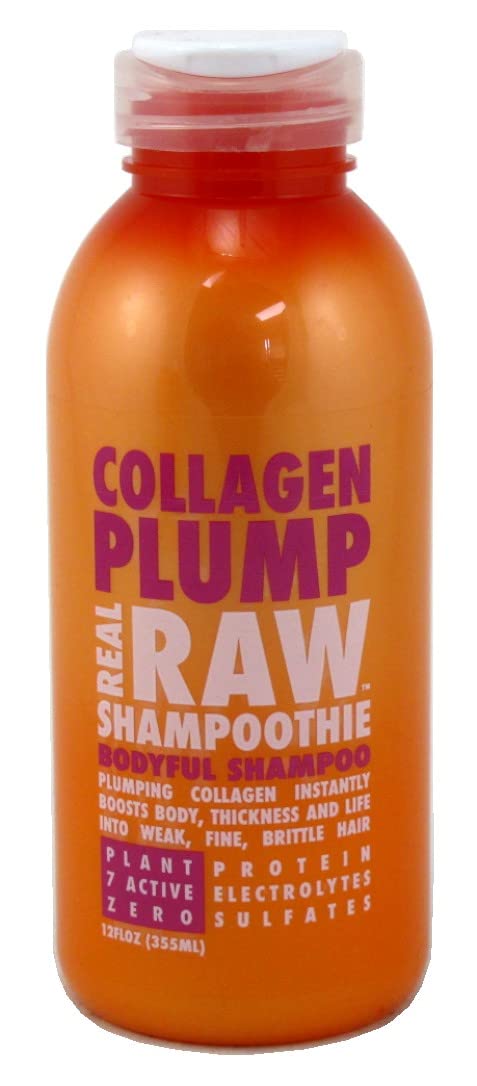 Real Raw Collagen Plump Shampoo - 12 Fl Oz (Pack Of 6) For Bodyful Hair Care