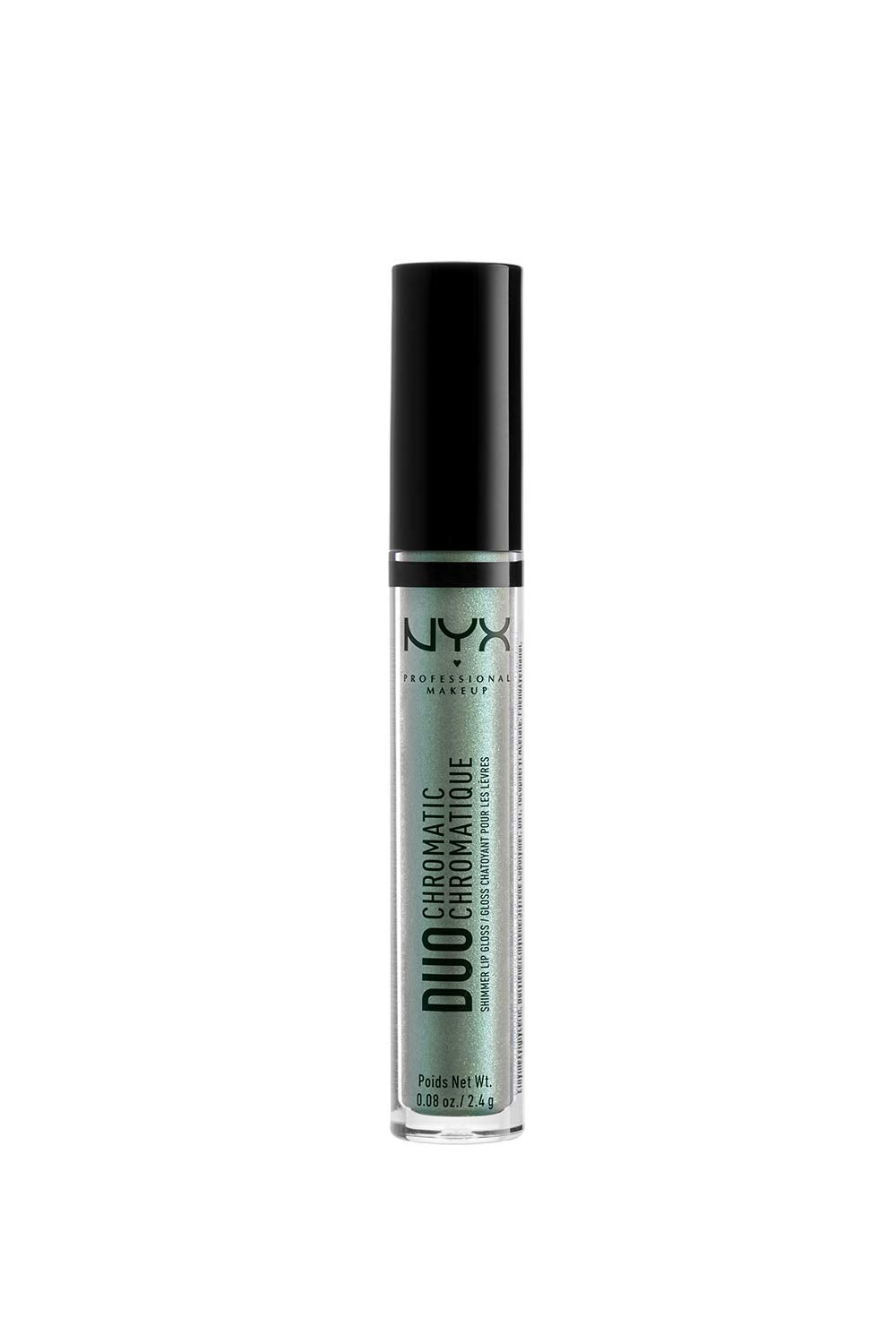 Nyx Professional Makeup Duo Chromatic Lip Gloss - Foam Party, Gold/Pink Pearl Finish, 1 Count