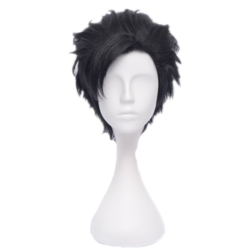 Cosplaza Short Black Men'S Cosplay Wig - Heat Resistant Anime Halloween Party Hair