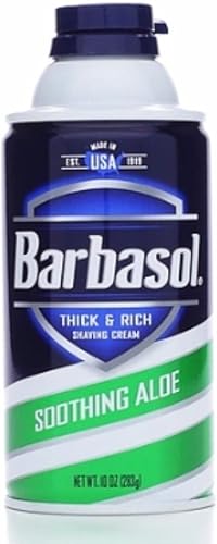 Barbasol Aloe Soothing Shave Cream, 10 Ounce - Hydrating Shaving Cream For Smooth Shave