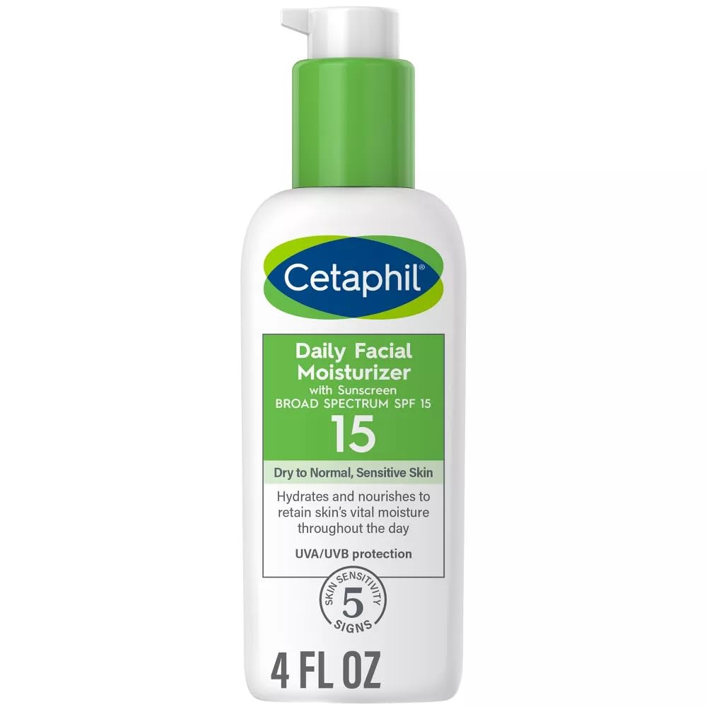 Cetaphil Daily Facial Moisturizer Spf 15, 4 Fl Oz (Pack Of 2) - All Skin Types