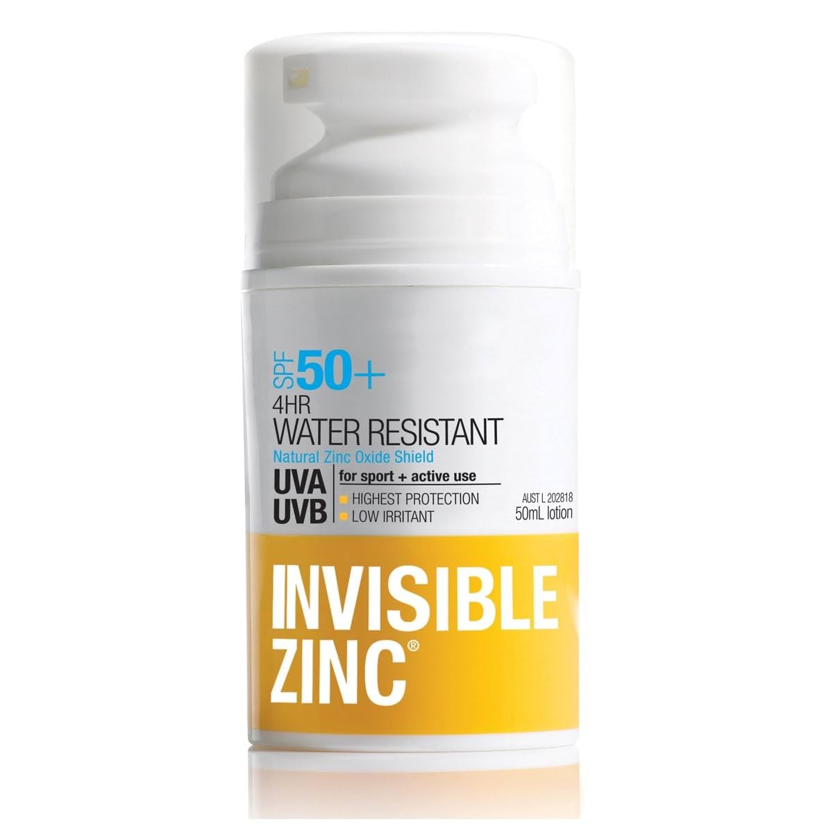 Invisible Zinc Spf50+ Water Resistant Sunscreen 50Ml - Uva/Uvb Protection, 1.7 Fl Oz