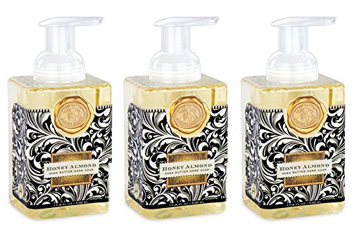 Michel Design Works Honey Almond Foaming Hand Soap, 17.8 Oz - 3 Pack, Light Yellow