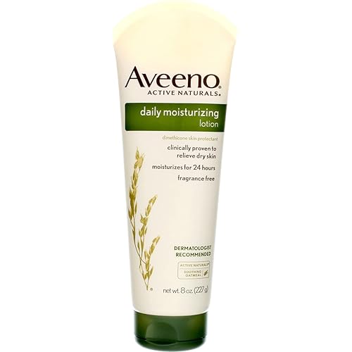 Aveeno Daily Moisturizing Body Lotion, Fragrance-Free, 8 Fl Oz, Nourishes Dry Skin, Pack Of 2