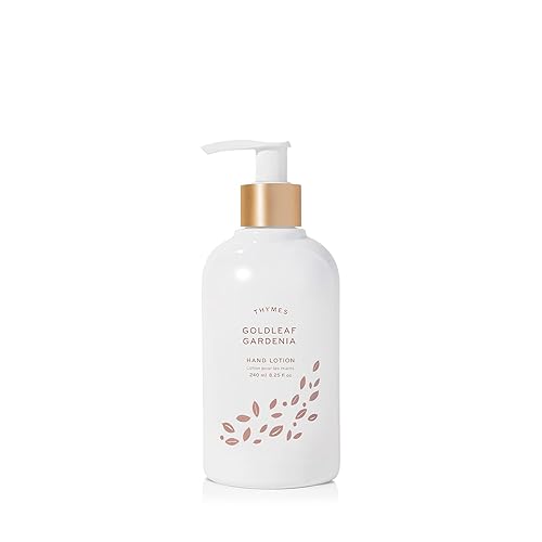 Thymes Hand Lotion Gold Pump 8.25 Fl Oz - Goldleaf Gardenia, Moisturizing Formula