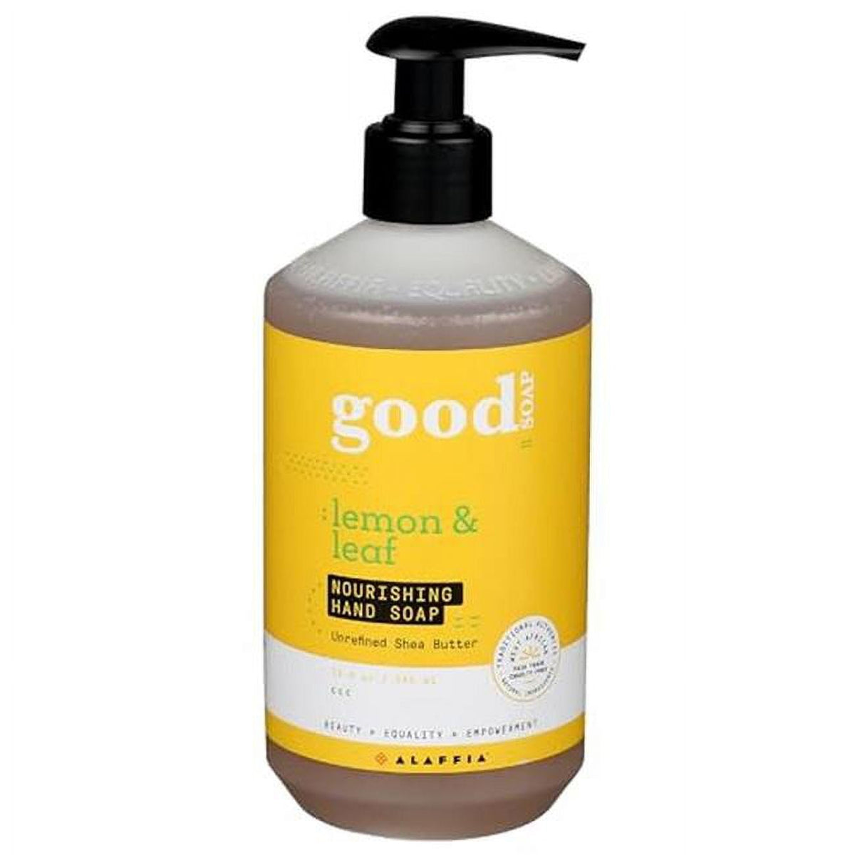 Alaffia Lemon & Leaf Good Hand Soap, 12 Fl Oz - Natural Multicoloured Cleanser