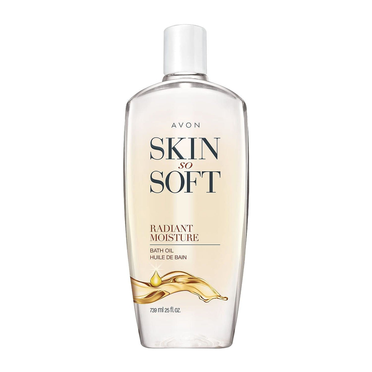 Avon Skin So Soft Radiant Moisture Bath Oil 25 Fl Oz | Peony Musk Body Oil With Argan Oil